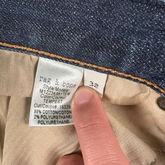 Rag & Bone Jeans Mens 32 USA - American Selvedge Denim Tempest Slim Leg Fit 2 - Picture 10 of 16